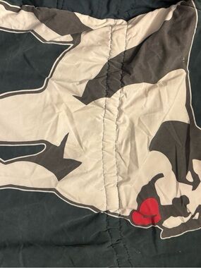 Big Dogs Men's Bomber Jacket in Dark Green, White & Gray with Red Accent